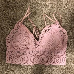 PINK Victoria Sceret lace bralette size small